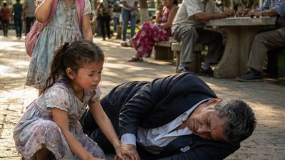 سقوط الملياردير في الحديقة 