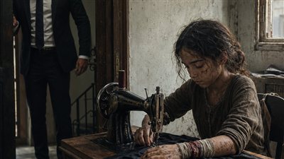 مليونير راح يلم الإيجار… لحد ما لقى طفلة عندها ١٠ سنين بتخيط عشان تعيش، واكتشف الحقيقة اللي أهلها كانوا مخبينها