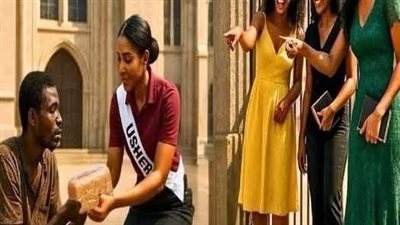 ملياردير يتنكر في هيئة متسوّل فقير أمام الكنيسة ليبحث